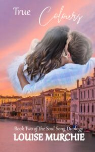 True Colours shows Chris and Emma cuddling in a merged image over an Italian river.