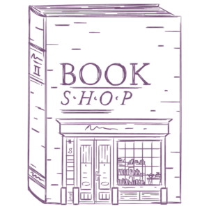 pencil drawing of a book store in a book.